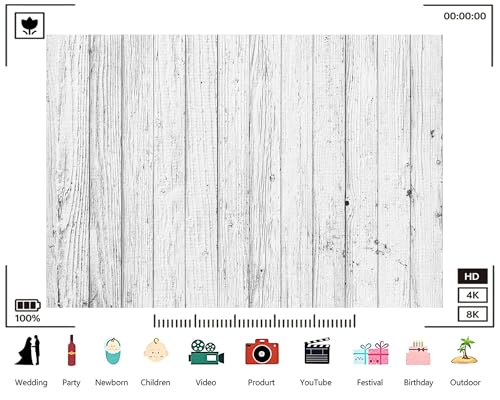 Trykid 12x8ft White Wood Plank Backdrop Minimalist Clean Bright Tone Photography Background Scandinavian Decor Tapestry Party Decoration Photo Studio Prop Fabric - size: 12x8ft