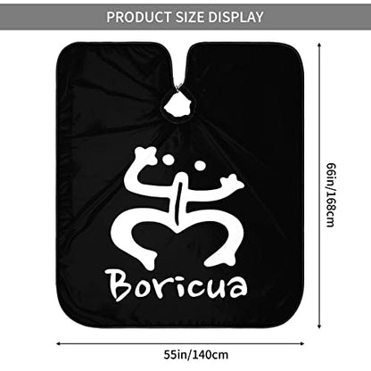 Puerto Rico Barber Cape With Adjustable Closure, Hairdressing Haircut Apron Barber Cover Gown For Hairdresser Styling Home - color: Boricua Puerto Rico Frog4