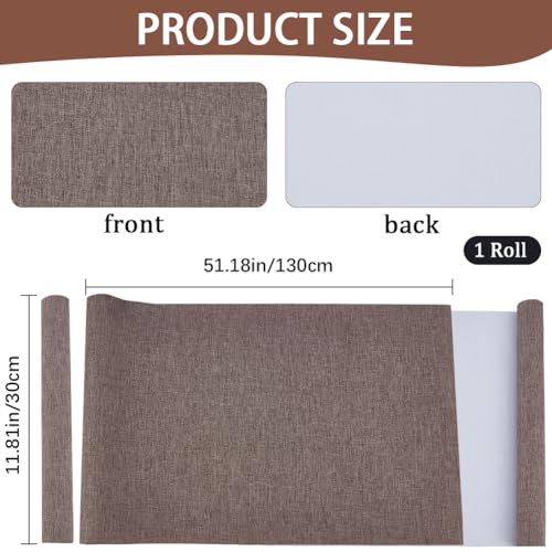 CRASPIRE 51 x 11.8 Inch Grey Linen Book Cloth Bookbinding Book Fabric A4 to A8 Polyester Paper Back Woven Bookcover for Books Album Scrapbooking Archival DIY Covering Bookbinding Protector - color: Gray-5