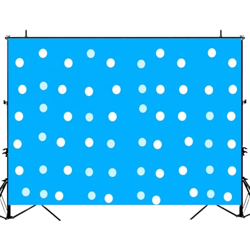 5x7ft Photography Backdrop Blue Polka Dot Gradient Effect Photo Backdrop Photography Background for Photoshoot Portrait Video Party Photo Studio Prop Booth - color: Color9