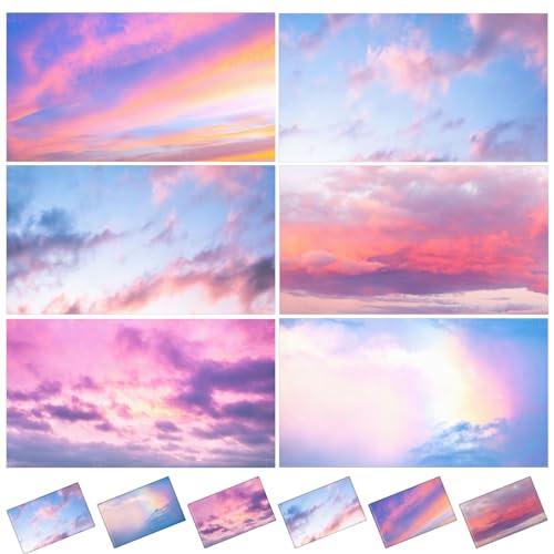 6 Pcs Fluorescent Light Covers for Ceiling Lights with 48 Magnets Decorative Magnetic Light Filters for Classroom Office Kitchen Decoration(Sunset) - color: Sunset