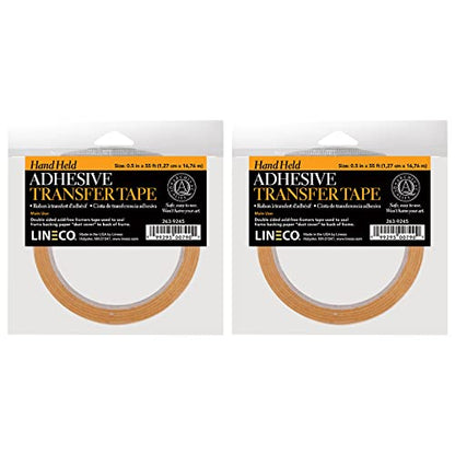 Lineco, Reverse Wound Acid-Free 2 mil Adesive Transfer Hand Held ATG Tape. Used in Picture Framing, Mounting of Materials, Paper, Wood, Plastics, and Metals, Pack of 2 - color: 2 Pack