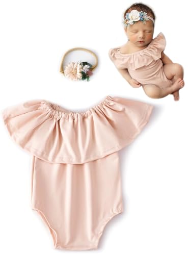 Newborn Photography Outfits Girl Baby Photo Tutu Dress Newborn Photoshoot Romper Baby Picture Lace Outfit - color: Color2
