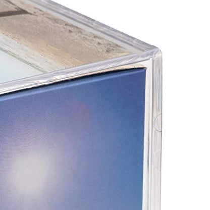 Malden International Designs Acrylic Photo Cube, Holds (6) 4” x 4” square photos, Clear
