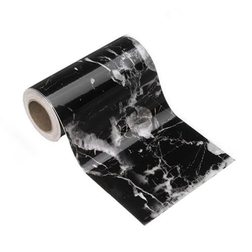 HARFINGTON Wood Grain Wallpaper Border 4" x 16.4ft PVC Self-Adhesive Textured Frame Sticker Waterproof Wall Decorative Wallpaper for Floor Door Table Cabinets Desk, Black White - color: Black/White, size: 4" x 16.4ft