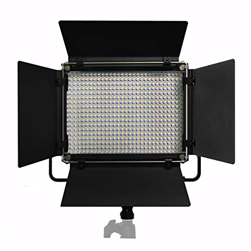 Vidpro LED-540 Professional Varicolor 540 LED Studio Lighting Kit with Carry Case Powered by AC or Battery NP-F Series Bi-Color 3200K - 5600K Digital LCD Display All Metal Construction