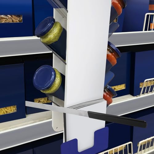 Supermarket Shelf Organization Tool, Stainless Steel Sorting Puller Ruler for Grocery Merchandising Store, Shelf Layout, Retail Display 21.65 Inch