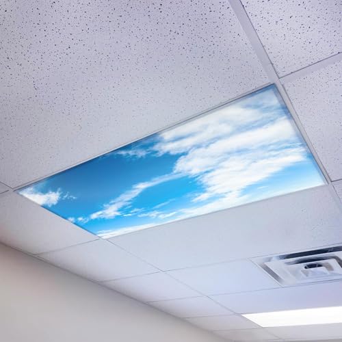 OCTO LIGHTS Magnetic Fluorescent Light Covers for Ceiling Lights Classroom 2x4 - Magnetic Classroom Light Filters - Improve Focus, Eliminate Headaches & Eyestrain CLD-010 - color: Cirrocumulus