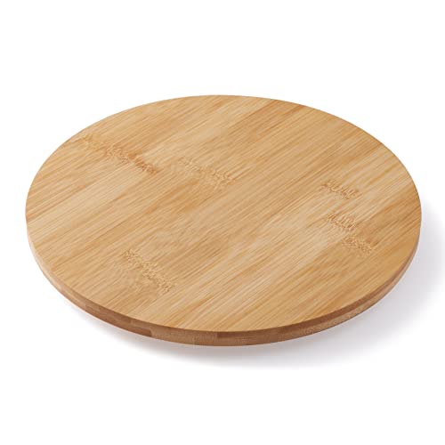 10 Inch Bamboo Lazy Susan Organizer Turntable for Kitchen Cabinet Table Refrigerator Lazy Susans Spice Rack for Pantry Countertop Organization - size: 10"-bamboo