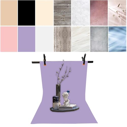 7PCS 14Patterns Double-Sided Photography Background Paper, Waterproof Reusable 34x23in Flat Lay Photo Tabletop Backdrops for Product Food Jewelry Cosmetics Makeup