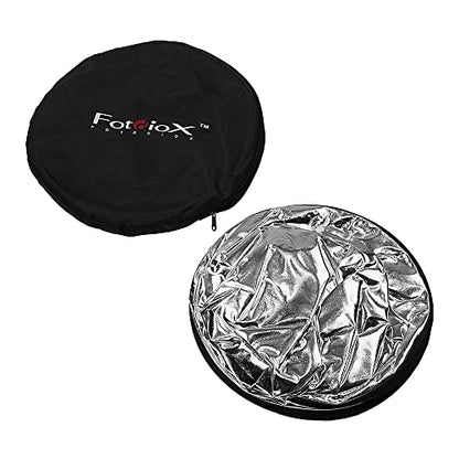 Fotodiox 32in 5-in-1 Collapsible Reflector Panel with Bag for Photography and Video - Black, Gold, Silver, Translucent, and White Panel - size: 32in (80cm)