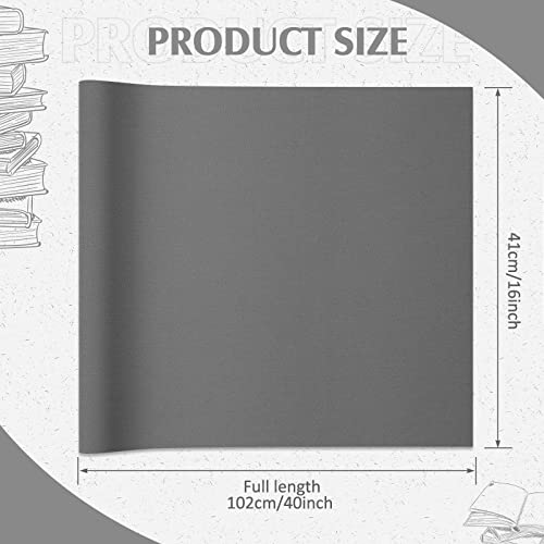 PerKoop Book Cloth for Book Binding 40 x 16 Inch Fabric Surface Paper Backed Bookcover Archival European Durable Strong Bookbinding Supplies Cover Books Album Scrapbooking (Gray) - color: Gray