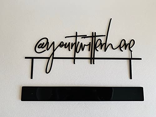Custom Hashtag Sign Metal Table Sign Personalized Social Media Your Text Here Freestanding Signage Laser Cut Business Logo Tabletop Reception Centerpiece Birthday Event Photo Prop Social Media @ At