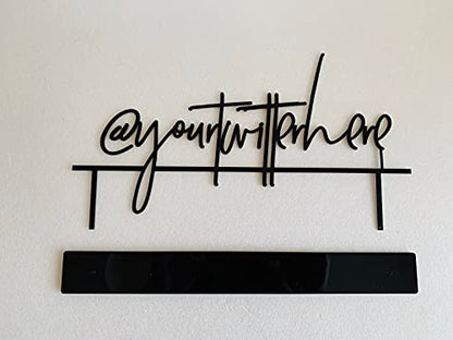 Custom Hashtag Sign Metal Table Sign Personalized Social Media Your Text Here Freestanding Signage Laser Cut Business Logo Tabletop Reception Centerpiece Birthday Event Photo Prop Social Media @ At