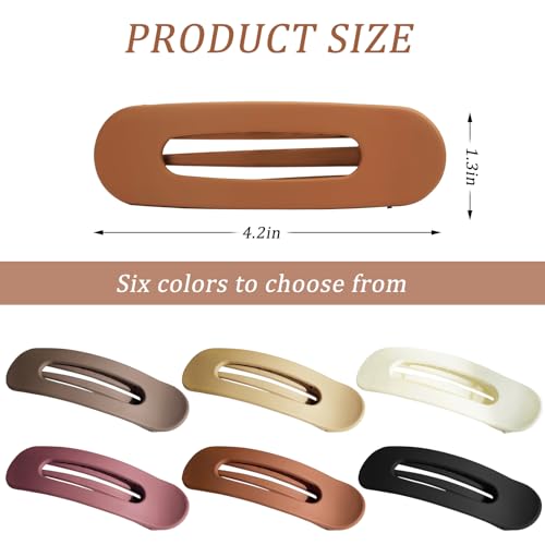 YONOY 6Pcs Strong Hold Matte Duck Billed Hair Clips and Barrettes - Acrylic Flat Hair Claws for Women and Girls - color: Color G