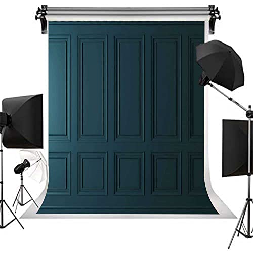 6x9ft Empty Room Backdrops for Photography Blue Minimalist Simple Fashion Interior Wall Classic Vintage Elegant European Photography Wedding Background Studio Props BJRLEM1083 - size: 6x9ft