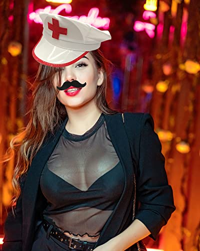 18 Pcs Funny Photo Booth Props for Adults - Assorted Dress Up Costume Hats and Fun Sunglasses - Fun Photo Booth Props Kits for Wedding, Bachelorette, Graduation, Birthday Party Supplies