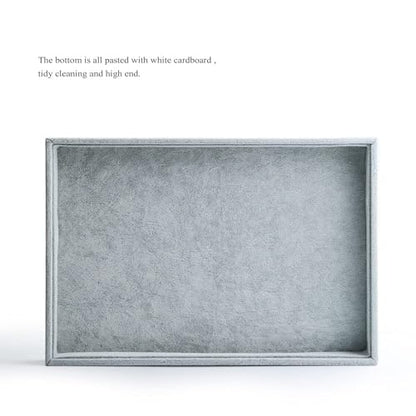 Oirlv Velvet Stackable Jewelry Trays Grids Rings Earrings Bracelet Watch Showcase Display Tray - size: 1 Grid Tray