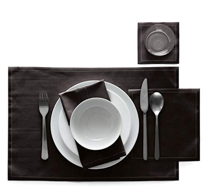 Cotton Luncheon Napkin - 25 Napkins per roll - Black - color: Black