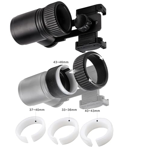 Premium Rifle Scope Camera Mount – Sleek All-Aluminum Smartphone Adapter with Tool-Free Fast Lock – Dual Viewing Angles for Hunting & Birding