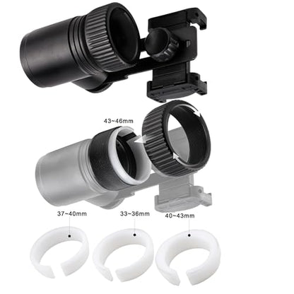 Premium Rifle Scope Camera Mount – Sleek All-Aluminum Smartphone Adapter with Tool-Free Fast Lock – Dual Viewing Angles for Hunting & Birding