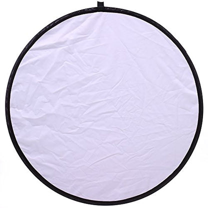 43"/110cm 5-in-1 Light Reflector for Photography Collapsible Multi-Disc Round with Bag - Translucent, Gold, Silver, Black and White for Studio Photography Lighting and Outdoor Lighting - size: 43inch 5in1