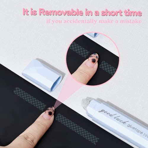 Temiary 5-Pack Multicolor Double Sided Tape Roller Pen, Scrapbooking Adhesive Glue Tape Pens Runner, Multipurpose for Scrapbook Craft Gift Wrapping, Photo Mounting School Office Supplies
