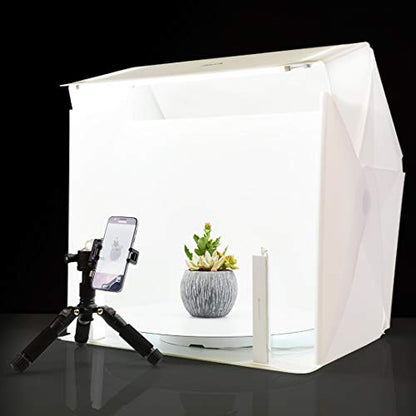 Foldio3 + 360 Studio Fullset (25inch Photo lightbox Studio with 10inch 360 Photography Turntable and 20inch Extended Plate Set/Photo Light Box/Bluetooth 360 Turntable/ 20" Extension Kit Included) - size: Foldio3 + 360 Studio Fullset