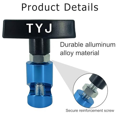 Hood Strut Clamp Hood Prop Rod Tool Up to Dia.3/8”Aluminum Alloy Lift Support Clamp with Brass Core Protection Car Hood Holder Car Hood Prop Spark Plug Gap (Blue)