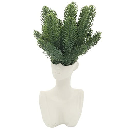Hananona 50 Pcs Artificial Pine Branches Green Plants Pine Needles DIY Accessories for Garland Wreath Christmas and Home Garden Decor (50, Green)