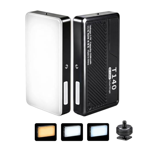 LOUERN Portable Bi-Color LED Video Light, Rechargeable 3100mAh On-Camera Light,Ultra Bright Camera Light with 2500K-5600K CCT, CRI95+,8 Effects, fr Vlogging, Photography, TikTok,Streaming,Recording - color: Bi-Color