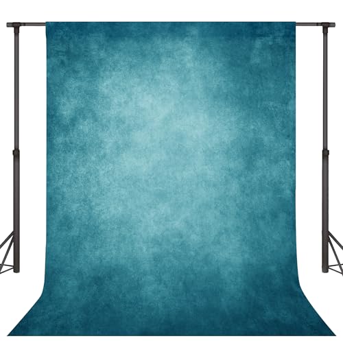 Blue Gradient Photography Backdrop 6x8 FT Retro Abstract Textured Backdrops Professional Pictures Portrait Solid Color Background Party Photoshoot Banner Decoration Photo Booth Prop - color: Blue, size: 6x8 FT