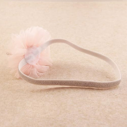Nishine 1.3"x1.3" Mini Baby Girl Tulle Crown Headband Toddler Princess Crown Tiaras Birthday Photography (Silver, Elastic) - color: Silver