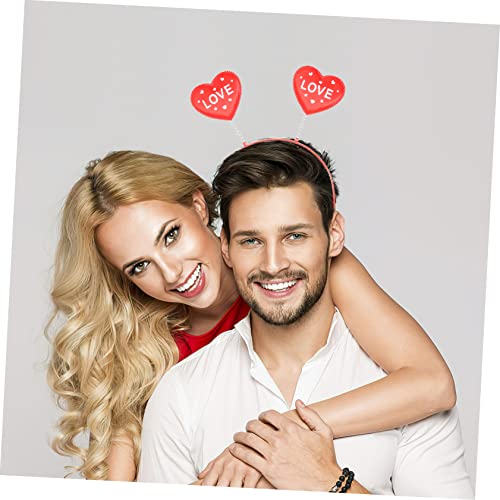 VICASKY 4pcs Valentine Heart Headbands for Adults Cupid Hair Accessories for Weddings and Parties Spring Design for Easy Wear for Celebrations and Photo Props