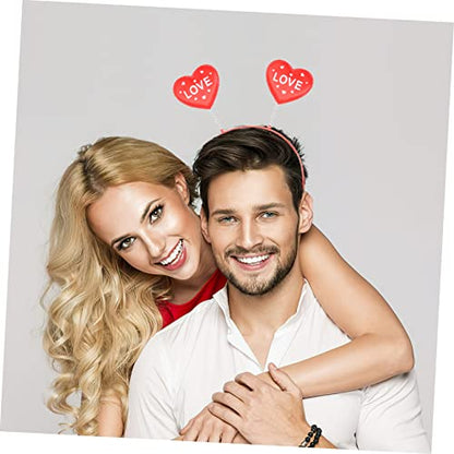 VICASKY 4pcs Valentine Heart Headbands for Adults Cupid Hair Accessories for Weddings and Parties Spring Design for Easy Wear for Celebrations and Photo Props