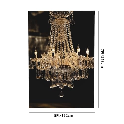 Gorgeous Crystal Chandelier Backdrop Background for Photography 5x7ft Photobooth Professional Photo Backdrop Curtains Video Photography Studio Photo Backgrounds Banner Booth Background Screen Parties - color: Gorgeous Crystal Chandelier