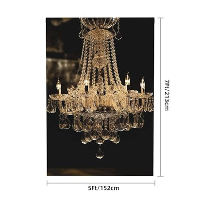 Gorgeous Crystal Chandelier Backdrop Background for Photography 5x7ft Photobooth Professional Photo Backdrop Curtains Video Photography Studio Photo Backgrounds Banner Booth Background Screen Parties - color: Gorgeous Crystal Chandelier