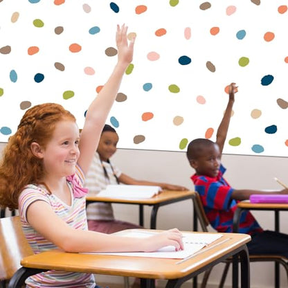 120x47 in Bulletin Board Fabric Background Back to School Classroom Decoration Large Polyester Photography Backdrop for Class Home Office Wall Decor Pillows Curtains Crafts Boho Dot - style: Boho Dot