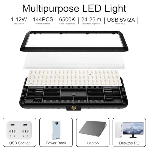 BYSTONE Upgrade Light Box Photography,Portable Photo Studio 16x16 inch Professional Shooting Tent Kit with 288pcs LED Lights 15 HD Backdrops Paper for Food and Small Product Photography Props