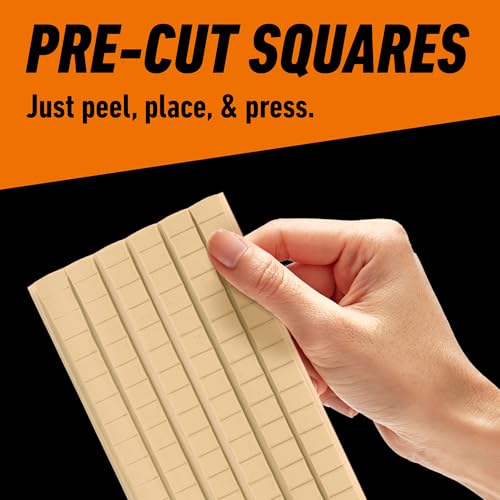 Gorilla Mounting Putty, Natural Tan Color, 168 Pre-Cut Squares (Pack of 1) - Non-Toxic Removable & Repositionable Wall Putty - size: 1 Pack, style: 4 Ounce