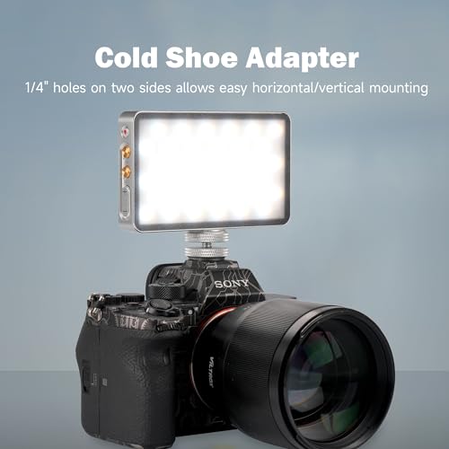 VILTROX 6000mAh On Camera LED Light, APP Control RGB Video Light, All Metal RGB Portable LED Photography Lighting, Led Camera Light Panel for Video Recording (Retro 08X) - size: 8W Retro 08X
