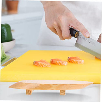 VOSAREA Wooden Sushi Plate Lid Japanese Style Sushi Tray Serving Plate for Food Photography Elegant Design 30cm Size
