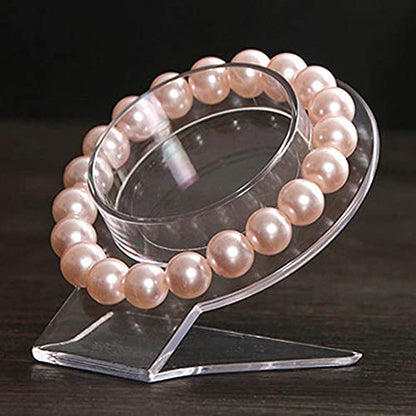 mollensiuer Jewelry Holder, 2 Pcs Clear Acrylic Bracelet Display Stand, Jewelry Organizer Rack, Transparent Shelf Shelves, Clear Jewelry Organizer