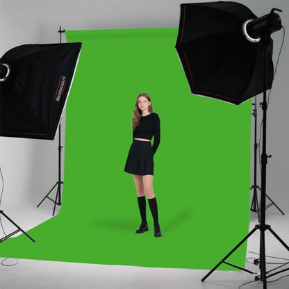 Green Screen Photo Backdrop, Chroma Key Background for Photography, Live Streaming, Zoom Video Studio, Online Courses 10x20FT - color: Green, size: 10X20 FT