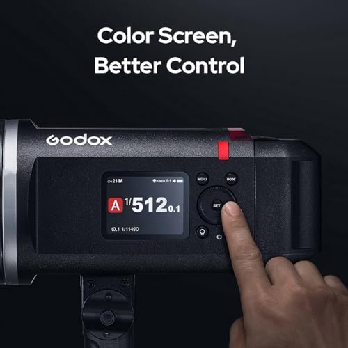 Godox AD600BM II AD600 BM II AD600BMII Flash, 0.01-1.9s Recycle/One-Tap Sync with X3/GN87 40W Modelling Led/16 Color Group Indicators/Flash Duration 1/220-1/11760s/Power Range from 1/1 to 1/512