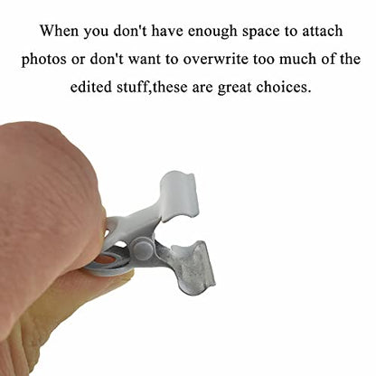 HAHIYO 0.87inch White Bulldog Clips Metal File Hinge Binder Clips Clamps Save Space Strong Spring Jaws Rock Solid Grip Book Lay Flat Deburred Edge for Hang Photos Wall Grid Dog Food 30PCS - size: White-0.87in-30P
