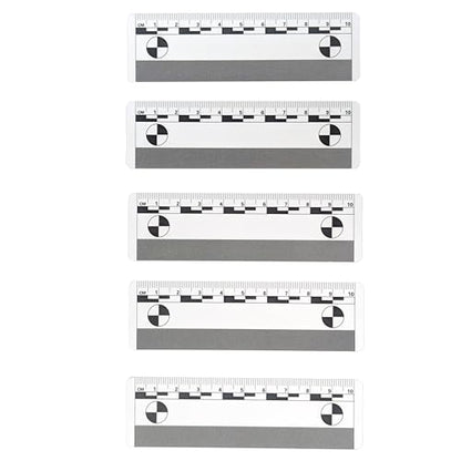 Crime Scene 10cm Photomacrographic Scales, Pack of 5 - size: 10cm-5pk