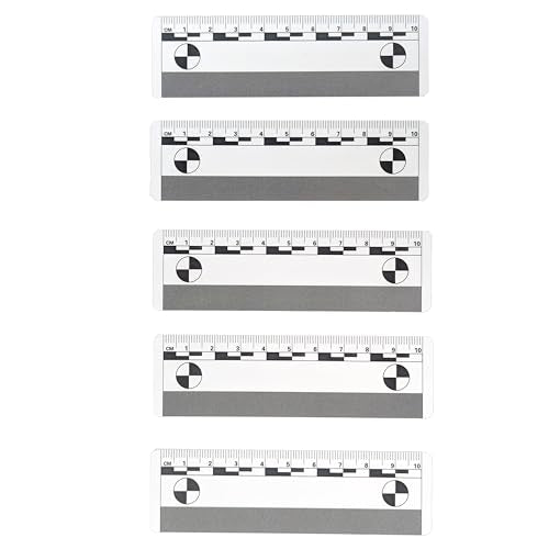 Crime Scene 10cm Photomacrographic Scales, Pack of 5 - size: 10cm-5pk
