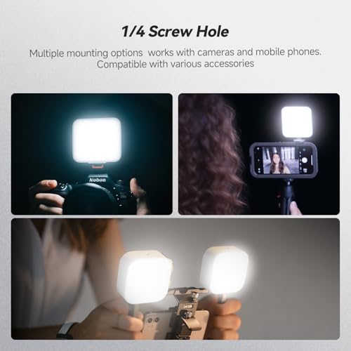 PHOTOOLEX Tofu Light, Magnetic RGB Video Camera Light, Portable Mini Panel Photography Lighting w Clip & Mini Tripod & Cold Shoe Mount, CRI 96+/2500-9900K/21 Scenes, for Selfie Video Conference Vlog