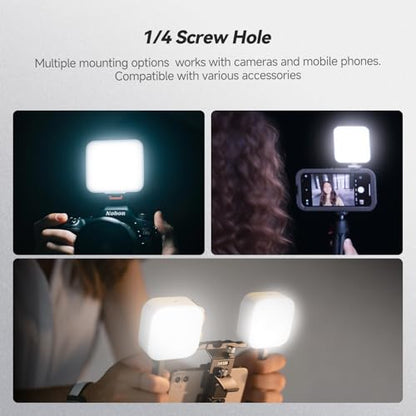 PHOTOOLEX Tofu Light, Magnetic RGB Video Camera Light, Portable Mini Panel Photography Lighting w Clip & Mini Tripod & Cold Shoe Mount, CRI 96+/2500-9900K/21 Scenes, for Selfie Video Conference Vlog